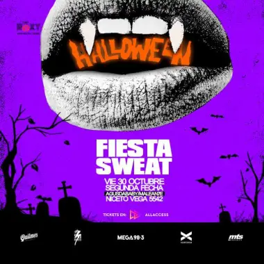 Afiche de FIESTA SWEAT HALLOWEEN + AGUSDABABY + MALEAN7E