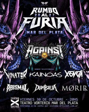 Afiche de FURIA - RUMBO AL 2027 + VINATOR + KAINOAS + XENOA + ABISMAL + DUMBIEJA + MORIR