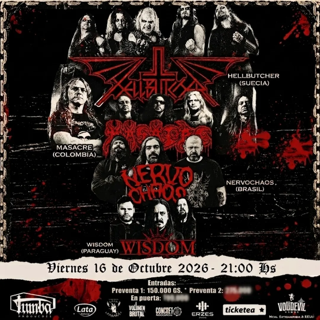 Afiche de HELLBUTCHER, MASACRE, NERVOCHAOS