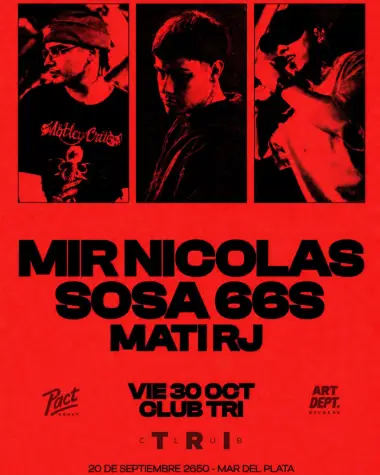 Afiche de MIR NICOLAS + SOSA 66S + MATI RJ