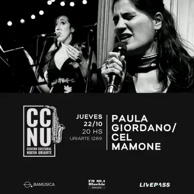 Afiche de Paula Giordano + Cel Mamone