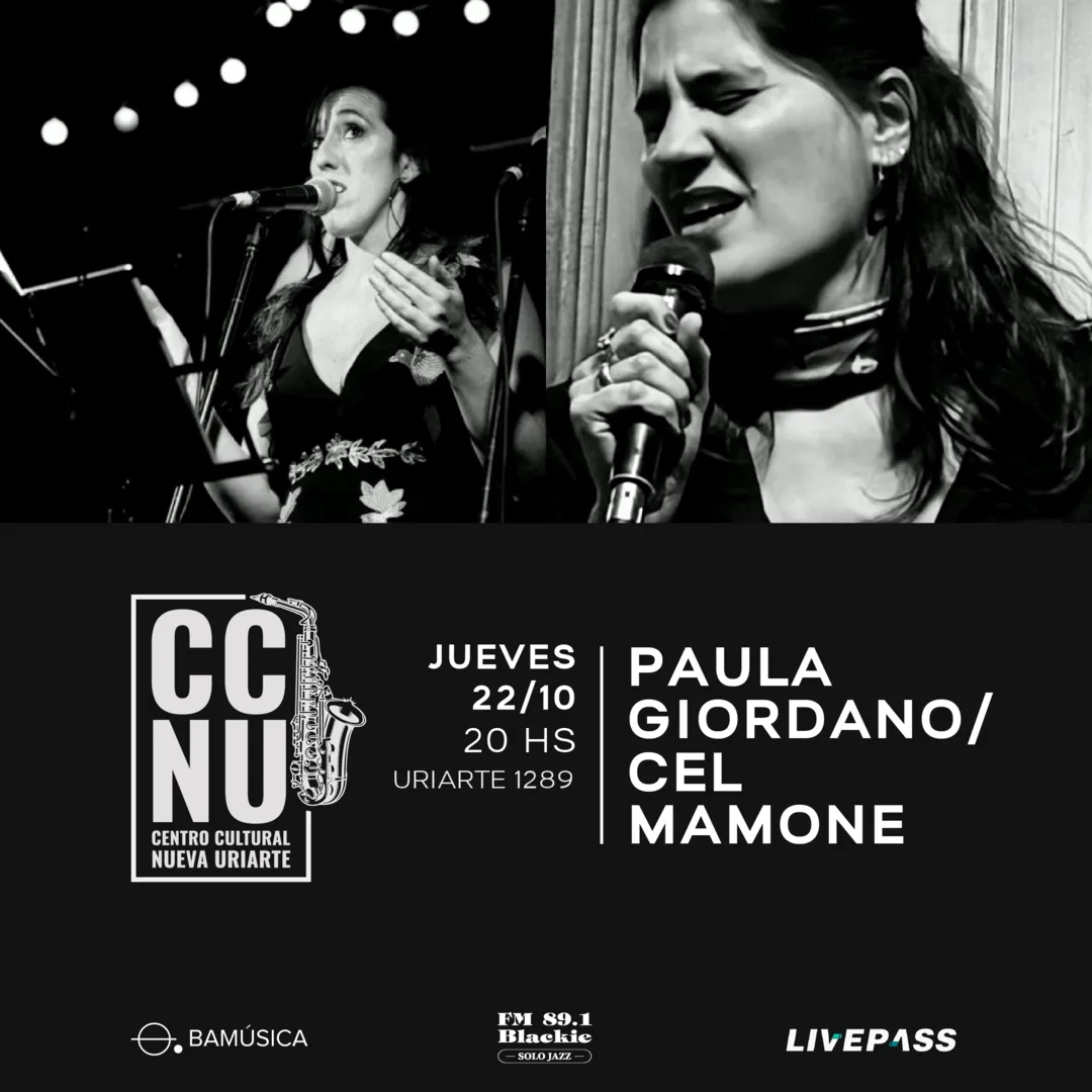 Afiche de Paula Giordano + Cel Mamone