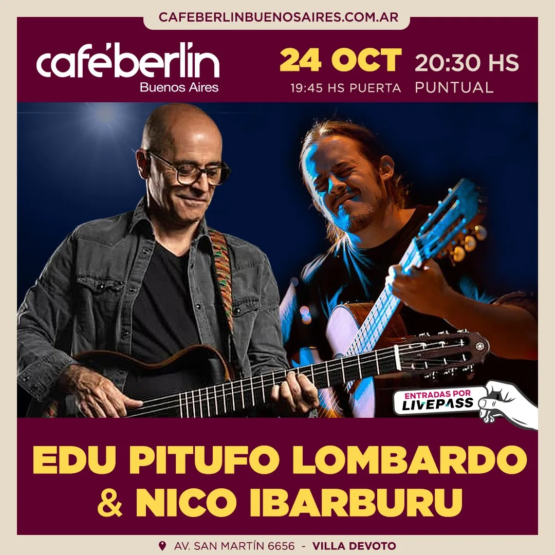 Afiche de Pitufo Lombardo + Nico Ibarburu