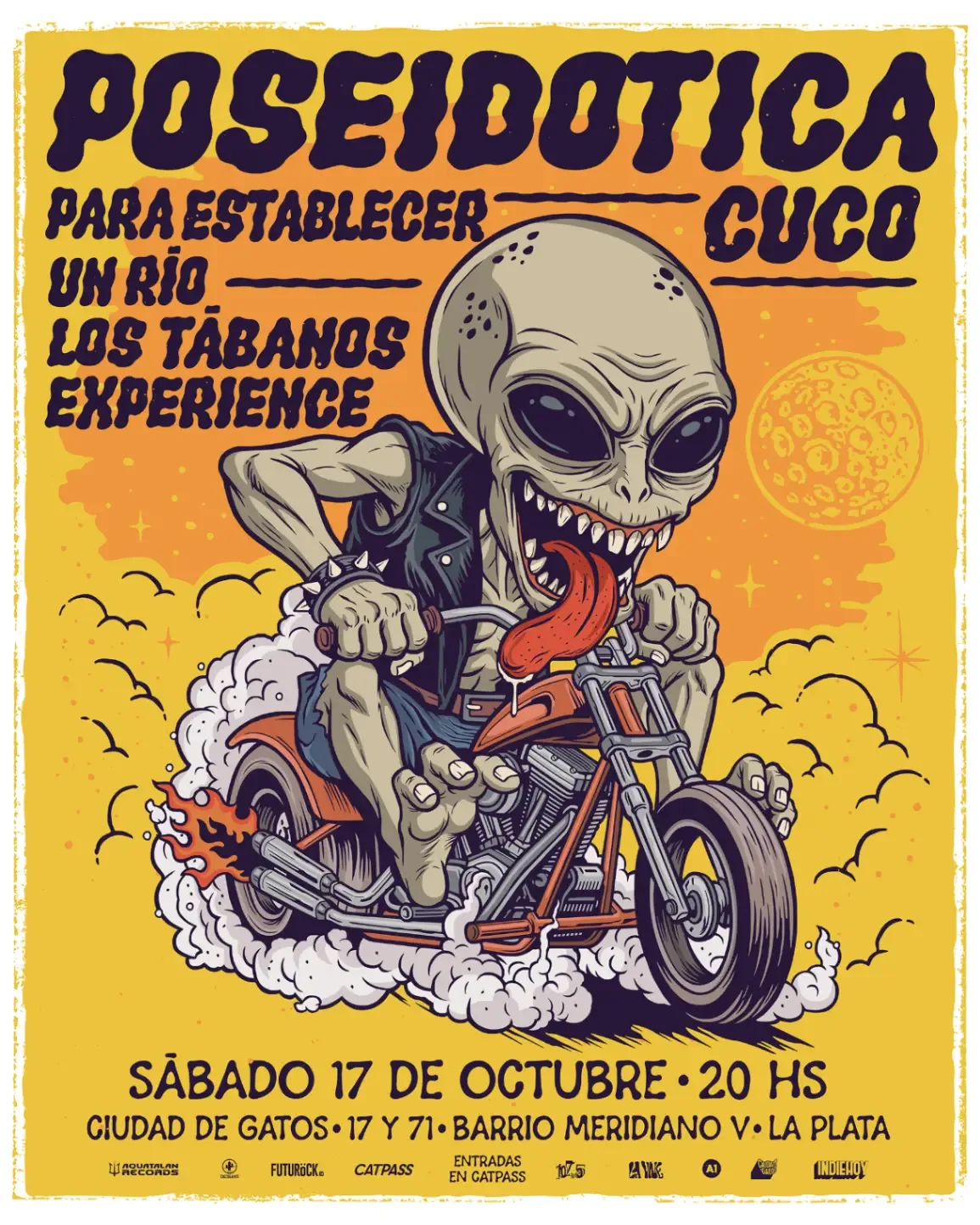 Afiche de Poseidotica + Cuco + Para Establecer un Río + Los Tábanos Experience