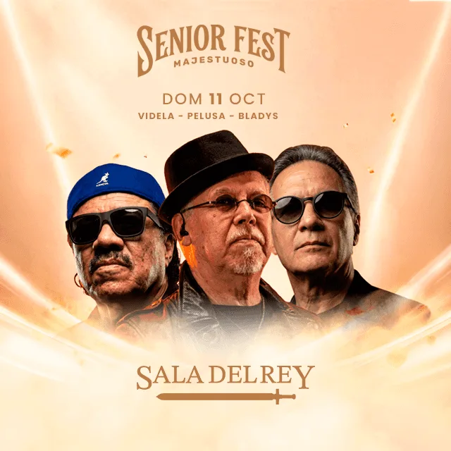 Afiche de Senior Fest Majestuoso + El Negro Videla + Pelusa + Fernando Bladys
