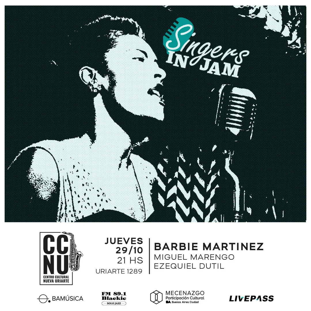 Afiche de Singers in Jam + Barbie Martinez + Miguel Marengo + Ezequiel Dutil