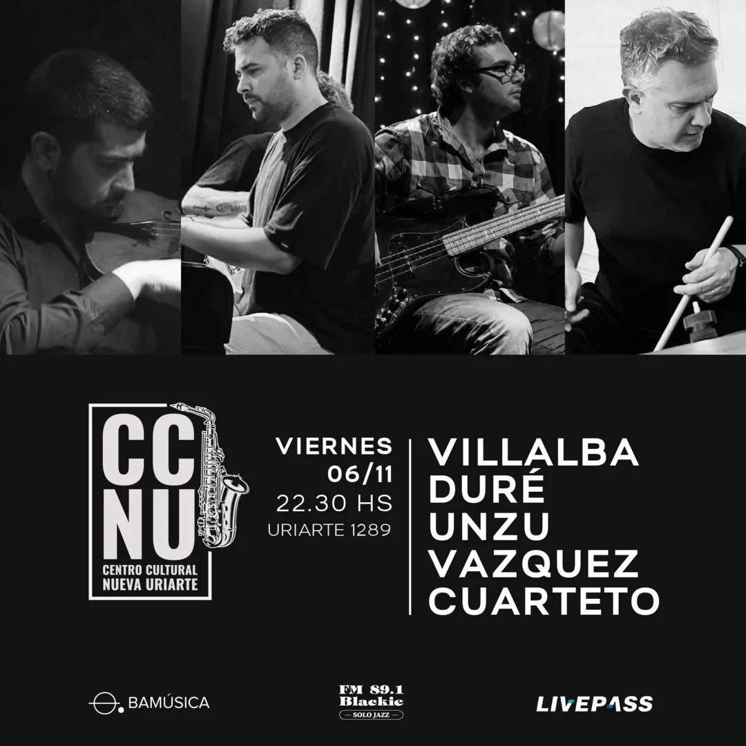 Afiche de Villalba Dure Unzu Vazquez Cuarteto